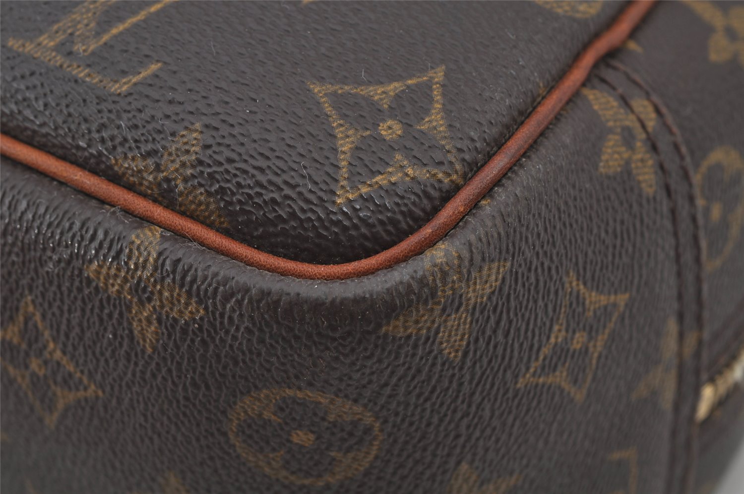 Authentic Louis Vuitton Monogram Deauville Hand Bag M47270 LV 7170J