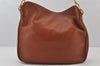 Authentic GUCCI Bamboo 2Way Shoulder Hand Bag Purse Leather Brown Junk 7171K