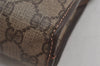 Authentic GUCCI Vintage Clutch Hand Bag Purse GG PVC Leather Brown 7172J