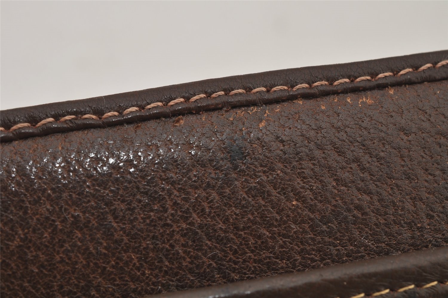 Authentic GUCCI Vintage Clutch Hand Bag Purse GG PVC Leather Brown 7172J