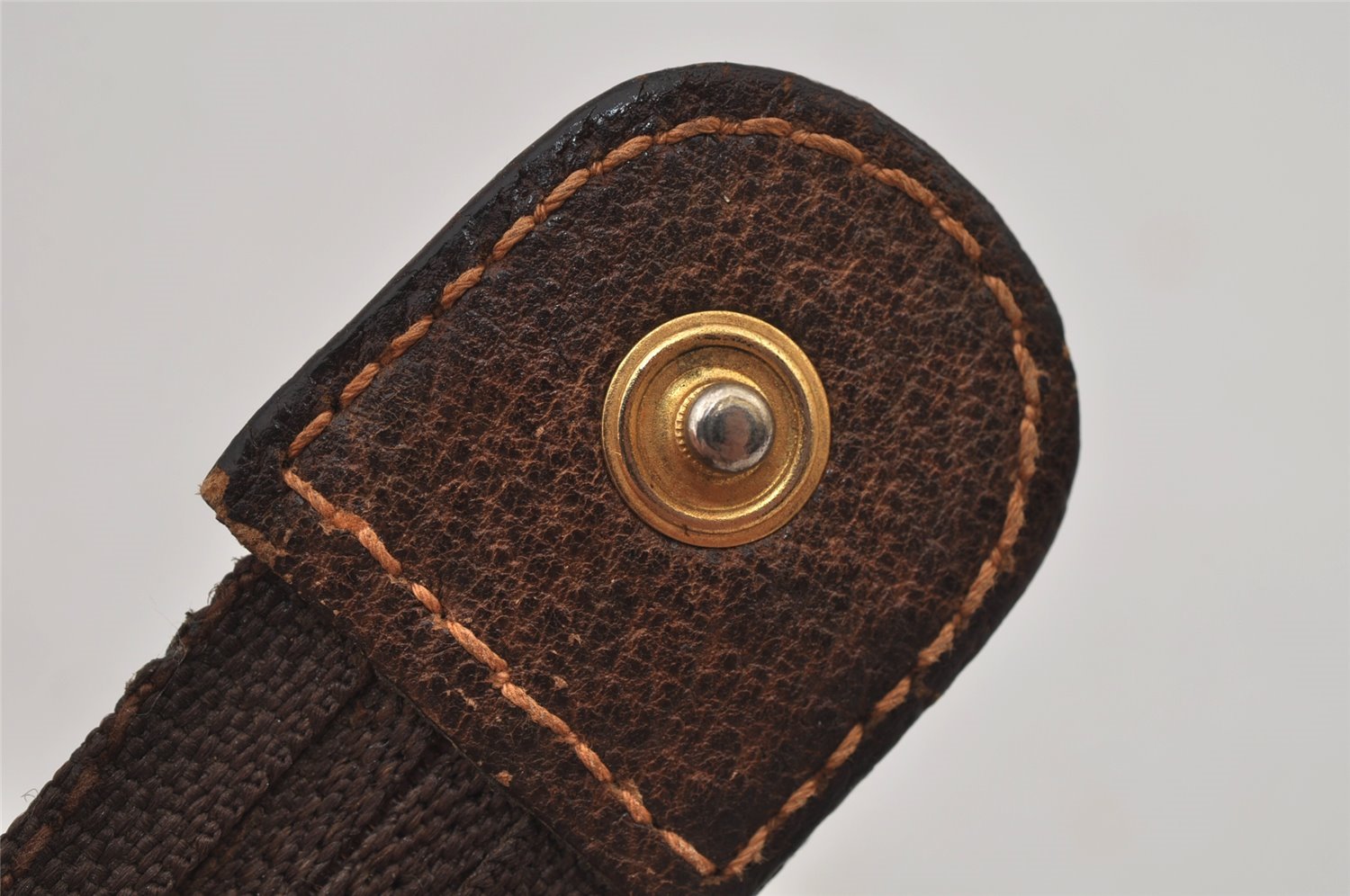 Authentic GUCCI Vintage Clutch Hand Bag Purse GG PVC Leather Brown 7172J