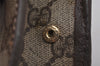 Authentic GUCCI Vintage Clutch Hand Bag Purse GG PVC Leather Brown 7172J