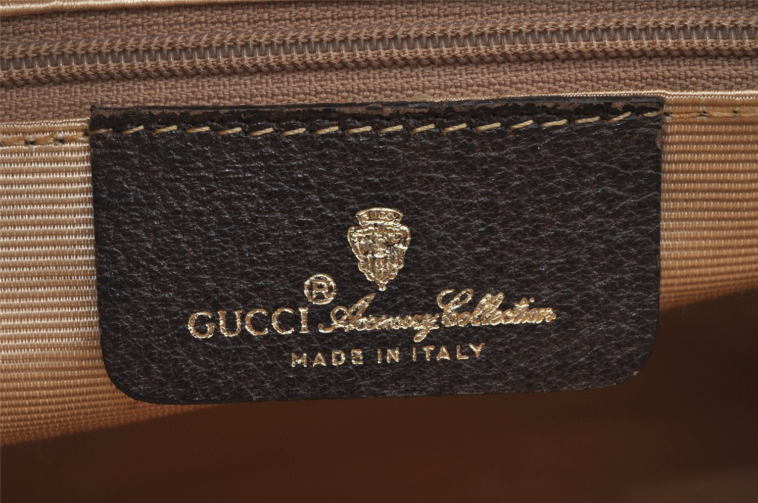 Authentic GUCCI Vintage Clutch Hand Bag Purse GG PVC Leather Brown 7172J