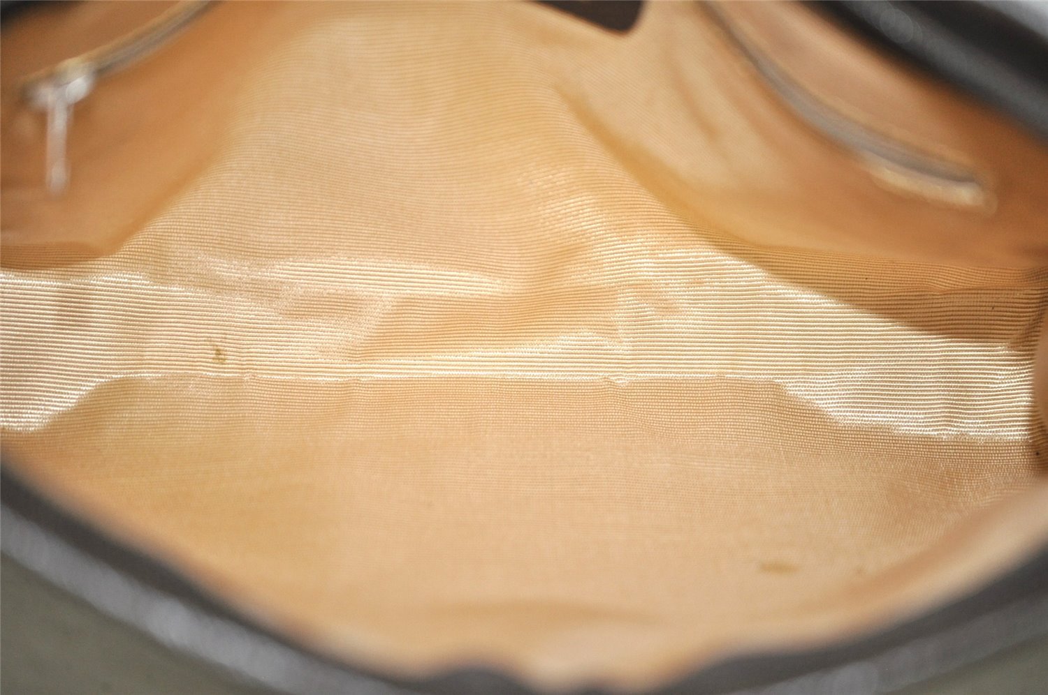 Authentic GUCCI Vintage Clutch Hand Bag Purse GG PVC Leather Brown 7172J