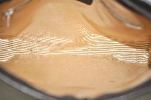 Authentic GUCCI Vintage Clutch Hand Bag Purse GG PVC Leather Brown 7172J