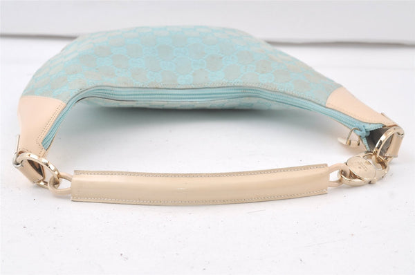 Authentic GUCCI Shoulder Hand Bag GG Canvas Enamel 0014158 Light Blue 7172K