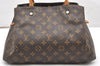 Authentic Louis Vuitton Monogram Montaigne MM 2Way Hand Bag M41056 LV 7174K