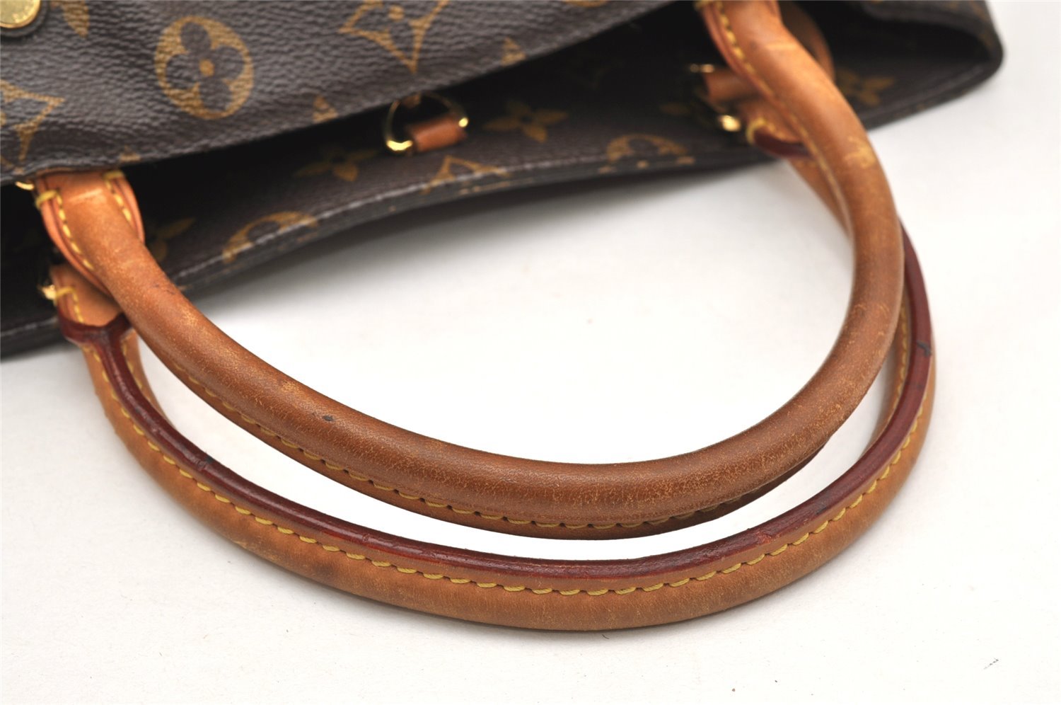 Authentic Louis Vuitton Monogram Montaigne MM 2Way Hand Bag M41056 LV 7174K