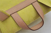 Authentic GUCCI Vintage Backpack Purse GG Canvas Leather 0030242 Yellow 7177J