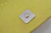 Authentic GUCCI Vintage Backpack Purse GG Canvas Leather 0030242 Yellow 7177J