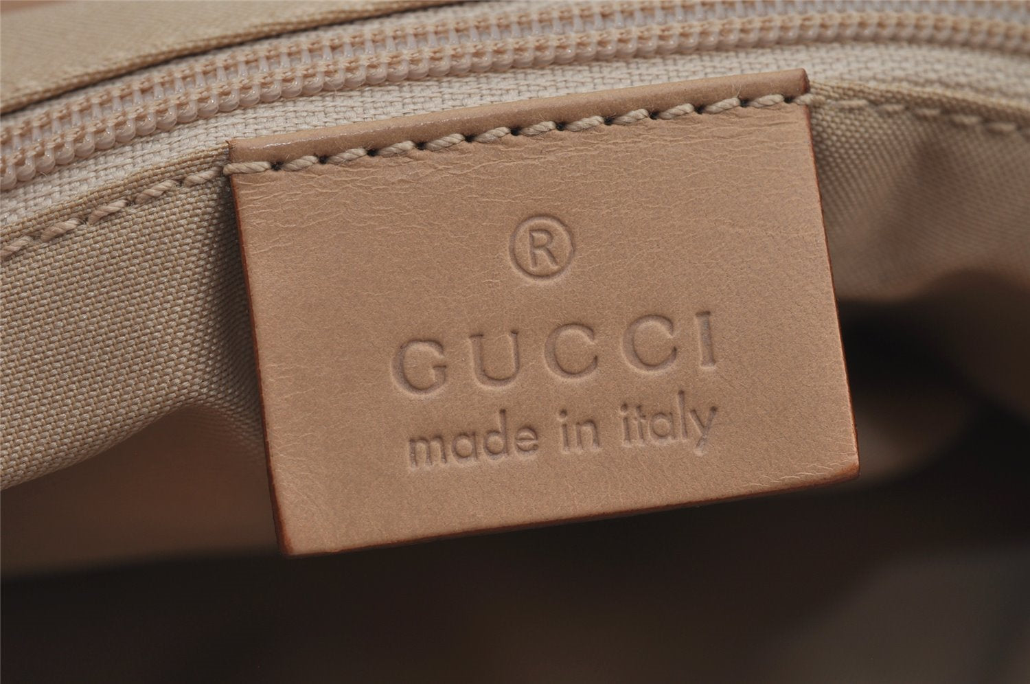 Authentic GUCCI Vintage Backpack Purse GG Canvas Leather 0030242 Yellow 7177J