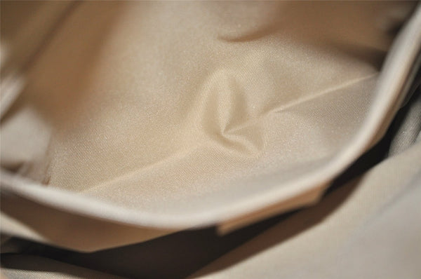 Authentic GUCCI Vintage Backpack Purse GG Canvas Leather 0030242 Yellow 7177J