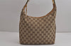 Authentic GUCCI Vintage Shoulder Bag Purse GG Canvas Leather 0013814 Brown 7178J