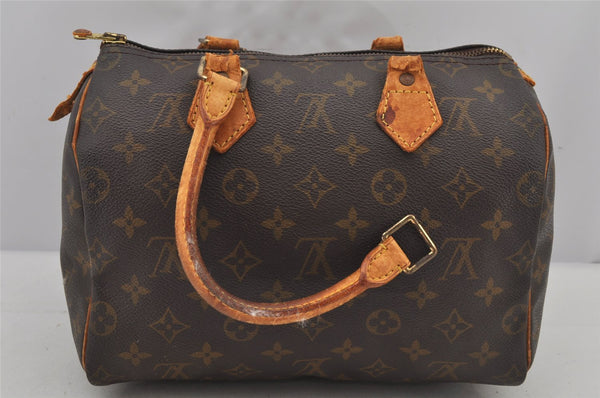 Authentic Louis Vuitton Monogram Speedy 25 Boston Hand Bag M41528 LV 7180J