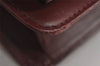 Authentic Cartier Must de Cartier Leather Shoulder Cross Bag Bordeaux Red 7182J