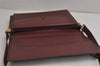 Authentic Cartier Must de Cartier Leather Shoulder Cross Bag Bordeaux Red 7182J