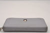 Authentic FENDI Dot Com Leather Round Zip Long Wallet Purse Light Blue 7184I