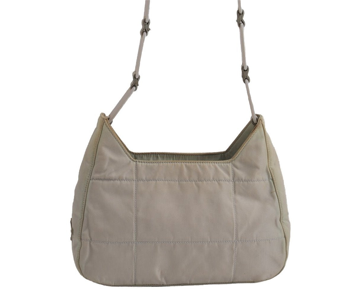 Authentic PRADA Vintage Nylon Tessuto Plastic Shoulder Bag Purse White 7184J