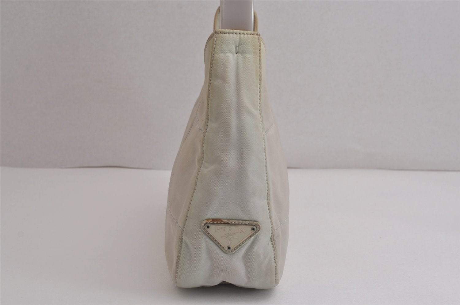 Authentic PRADA Vintage Nylon Tessuto Plastic Shoulder Bag Purse White 7184J