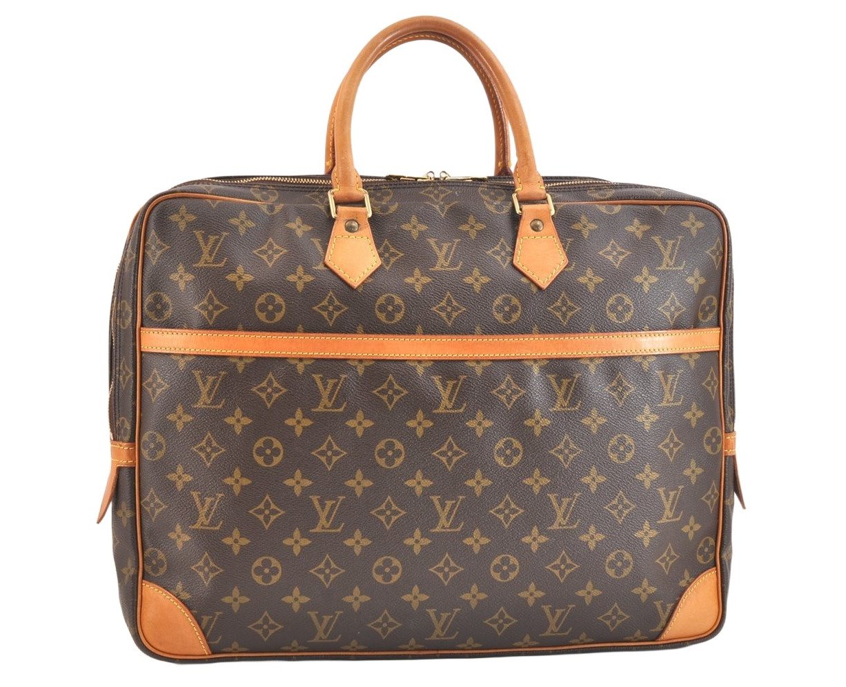 Auth Louis Vuitton Monogram M53362 Porte Documents Voyage 2 Compartments 7184K