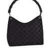 Authentic GUCCI Bamboo Shoulder Bag Purse GG Suede 0013008 Black Junk 7185J