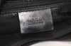 Authentic GUCCI Bamboo Shoulder Bag Purse GG Suede 0013008 Black Junk 7185J