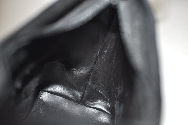 Authentic GUCCI Bamboo Shoulder Bag Purse GG Suede 0013008 Black Junk 7185J