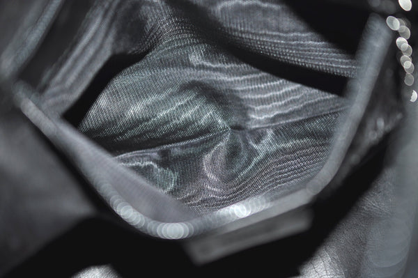 Authentic GUCCI Bamboo Shoulder Bag Purse GG Suede 0013008 Black Junk 7185J