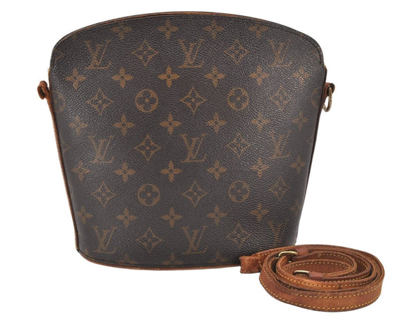 Authentic Louis Vuitton Monogram Drouot Shoulder Cross Bag M51290 Junk 7185K