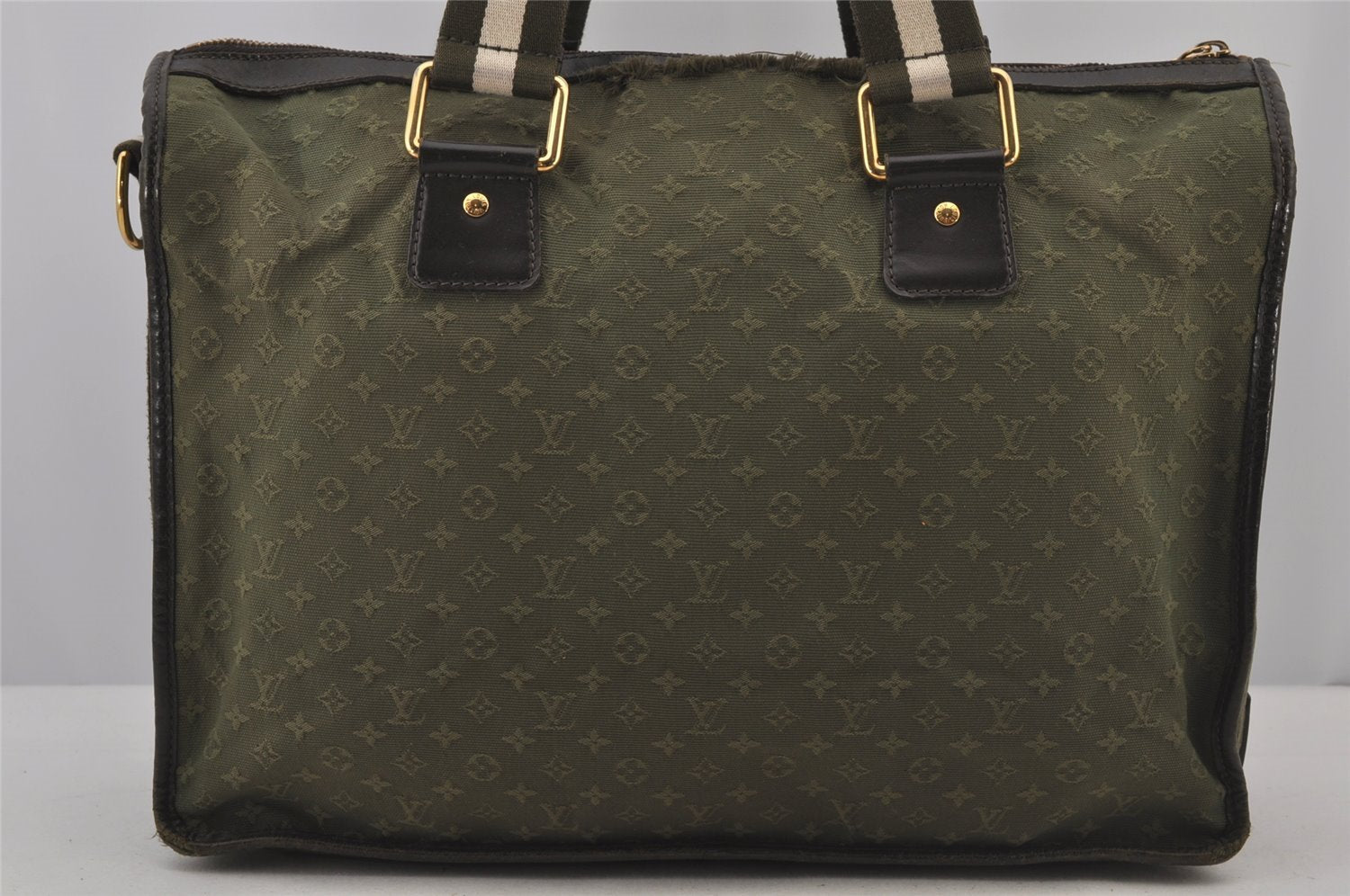 Auth Louis Vuitton Monogram Mini Sac Marie Kate 48h Hand Bag M42342 Green 7186J