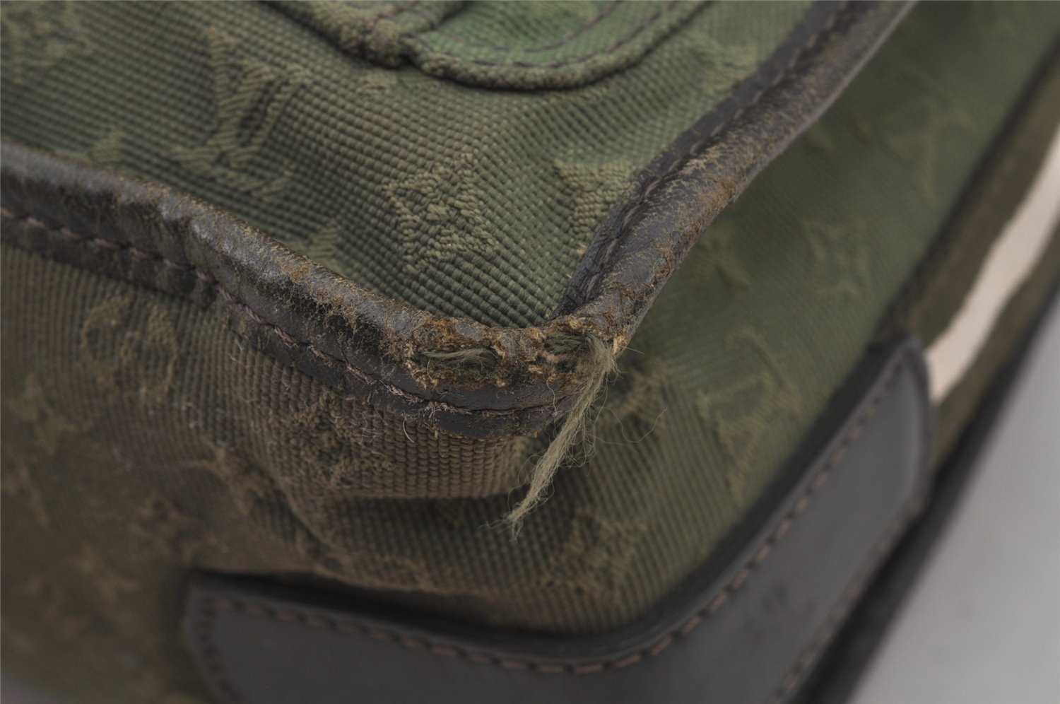 Auth Louis Vuitton Monogram Mini Sac Marie Kate 48h Hand Bag M42342 Green 7186J