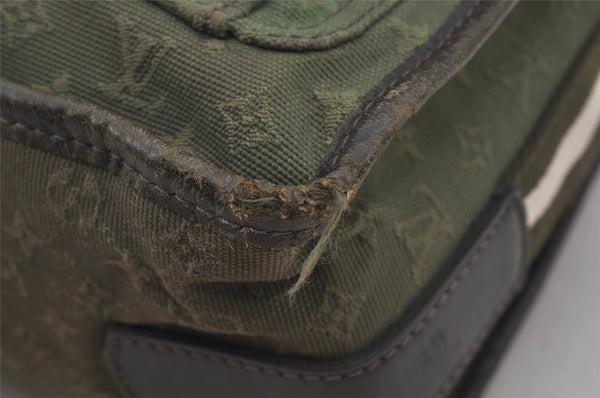 Auth Louis Vuitton Monogram Mini Sac Marie Kate 48h Hand Bag M42342 Green 7186J