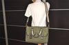 Auth Louis Vuitton Monogram Mini Sac Marie Kate 48h Hand Bag M42342 Green 7186J
