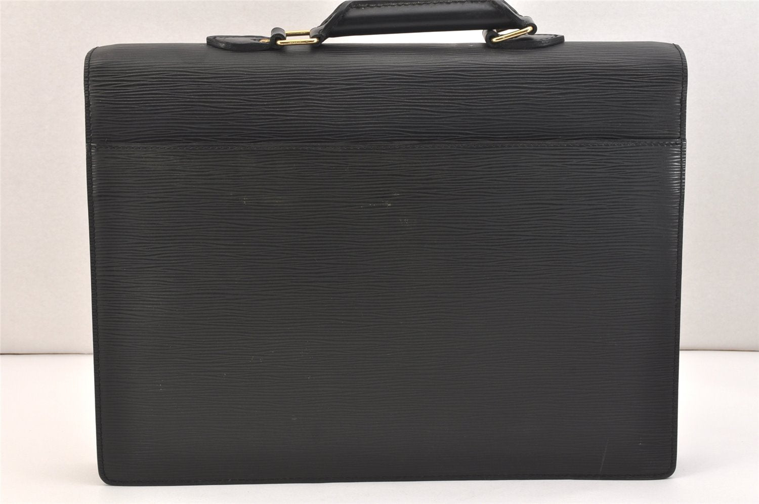 Authentic Louis Vuitton Epi Serviette Conseiller Briefcase Black M54422 LV 7186K