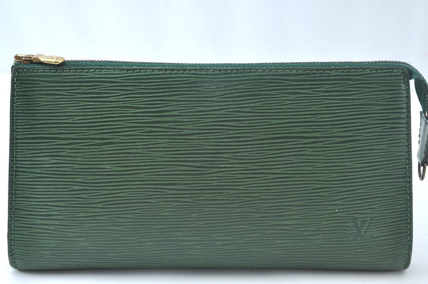 Authentic Louis Vuitton Epi Pochette Accessoires Pouch Green M52944 LV 7187J