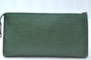 Authentic Louis Vuitton Epi Pochette Accessoires Pouch Green M52944 LV 7187J