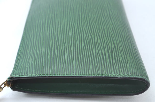 Authentic Louis Vuitton Epi Pochette Accessoires Pouch Green M52944 LV 7187J