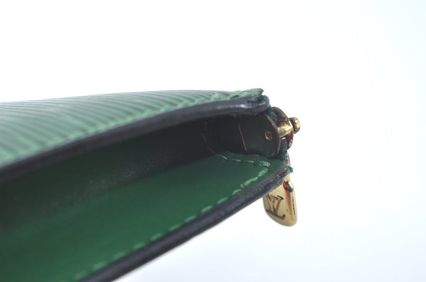 Authentic Louis Vuitton Epi Pochette Accessoires Pouch Green M52944 LV 7187J