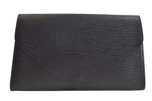 Authentic Louis Vuitton Epi Arts Deco Clutch Hand Bag Black M52632 LV 7187K