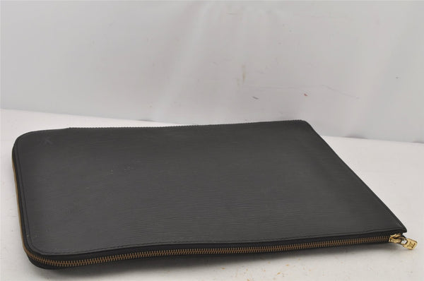 Authentic Louis Vuitton Epi Poche Documents Case Clutch Bag M54492 Black 7188J