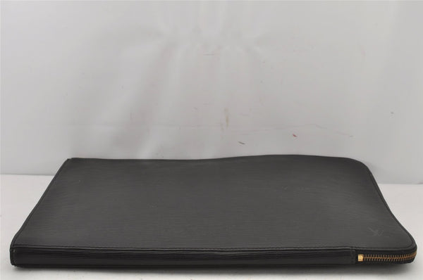 Authentic Louis Vuitton Epi Poche Documents Case Clutch Bag M54492 Black 7188J