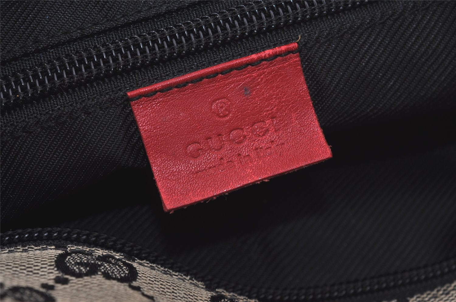 Authentic GUCCI Vintage Shoulder Tote Bag GG Canvas Leather 0190402 Black 7189I