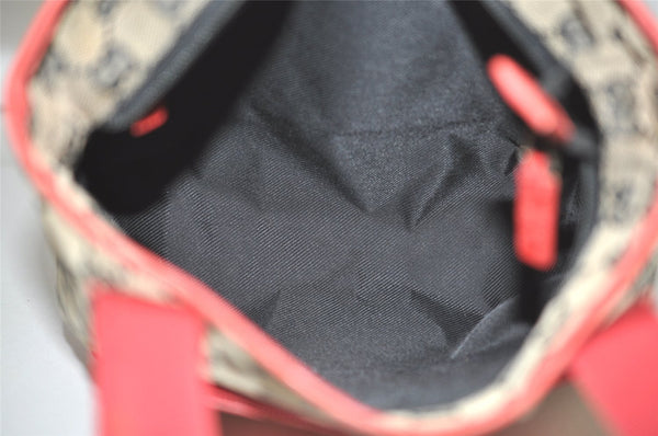 Authentic GUCCI Vintage Shoulder Tote Bag GG Canvas Leather 0190402 Black 7189I