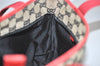 Authentic GUCCI Vintage Shoulder Tote Bag GG Canvas Leather 0190402 Black 7189I