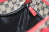 Authentic GUCCI Vintage Shoulder Tote Bag GG Canvas Leather 0190402 Black 7189I