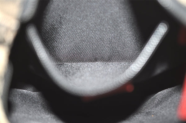 Authentic GUCCI Vintage Shoulder Tote Bag GG Canvas Leather 0190402 Black 7189I