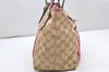 Authentic GUCCI Sherry Line Shoulder Tote Bag GG Canvas Leather Beige 7192K