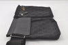 Authentic GUCCI Vintage Waist Body Bag Purse GG Canvas Leather 28566 Black 7193K