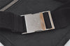 Authentic GUCCI Vintage Waist Body Bag Purse GG Canvas Leather 28566 Black 7193K