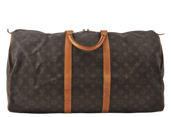 Authentic Louis Vuitton Monogram Keepall 55 Travel Boston Bag M41424 LV 7194I